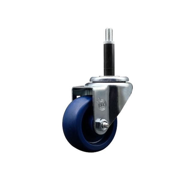3'' Solid Poly Wheel Swivel 3/4'' Expanding Stem Caster